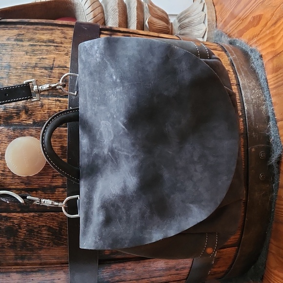 The J. Peterman leather messenger bag, mailbag VINTAGE - Picture 2 of 9